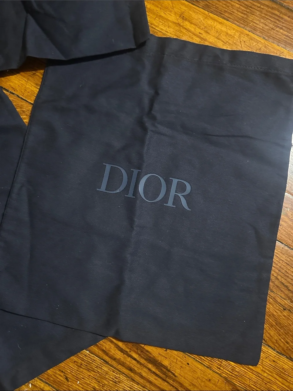Dior Navy Blue Logo Drawstring Dust Bags - Set of Three